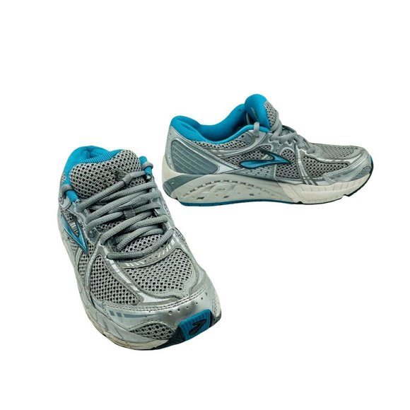 Brooks Shoes - Brooks Running Shoes MoGo Blue 7.5 Women Athletic Sports Gym Run Footwear